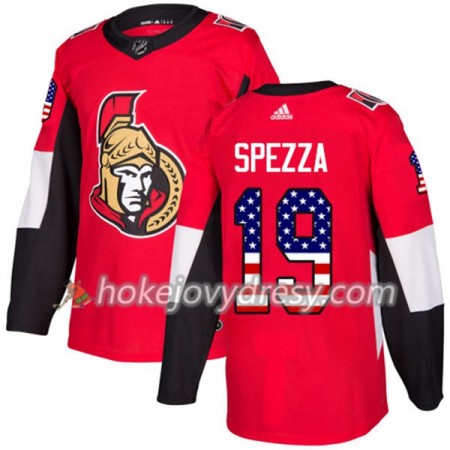 Pánské Hokejový Dres Ottawa Senators Jason Spezza 19 2017-2018 USA Flag Fashion Černá Adidas Authentic